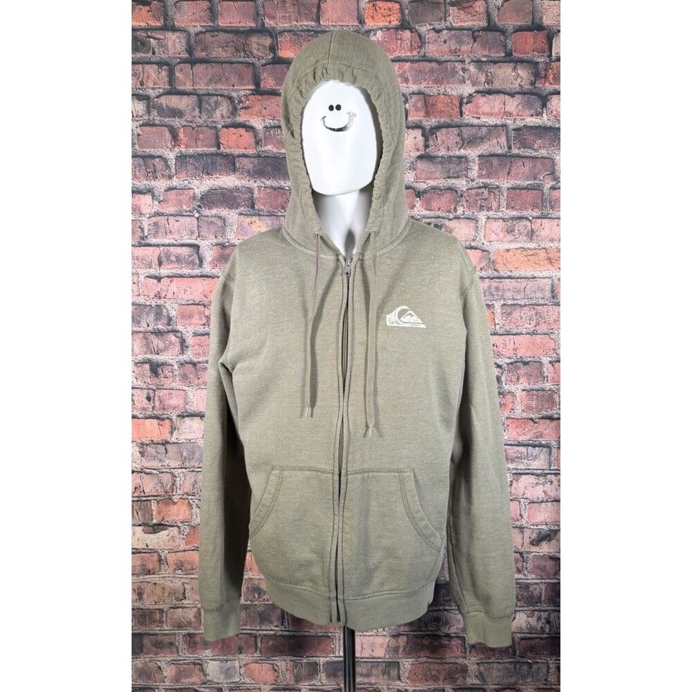 Quicksilver Green Zip Up M